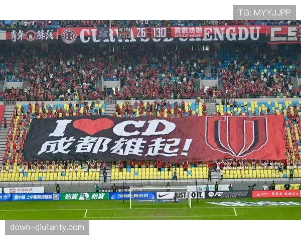特写：看台上的巨型Tifo，成都凤凰山专业球场再现震撼场面